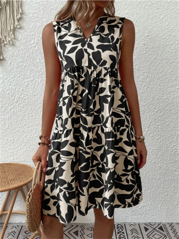 Maris | Women’s Leaf Print Summer Dress