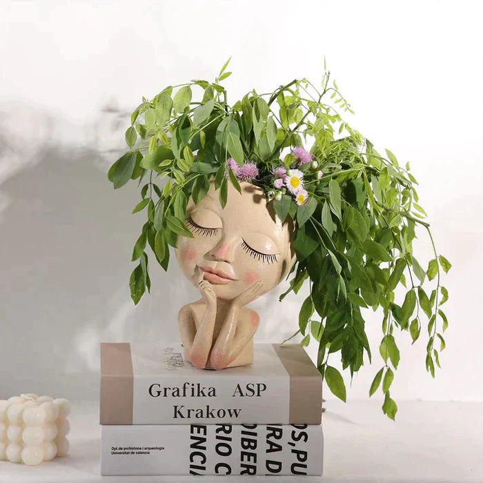 GardenCharm™ Artistic Lady Face Planter — 50% Off