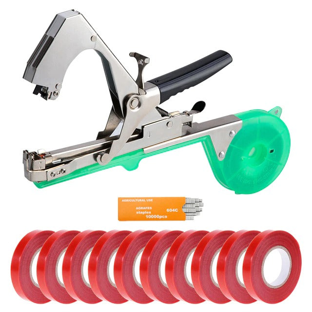 Plant Tying Device for Garden & Greenhouse – Fast Handheld Plant Tie Tool