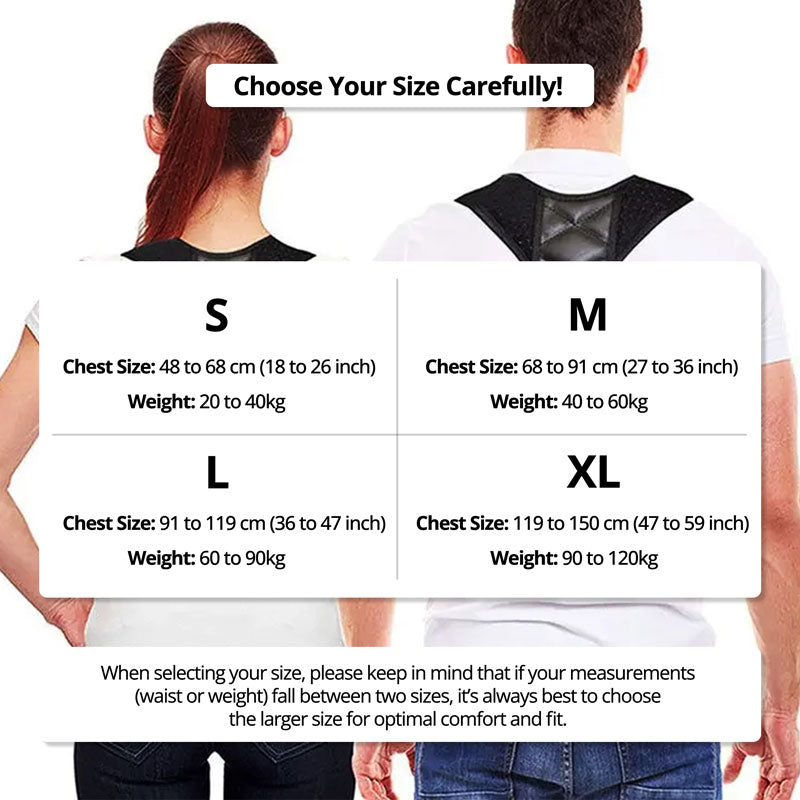 Adjustable Back Support Brace for Upright Posture – Unisex