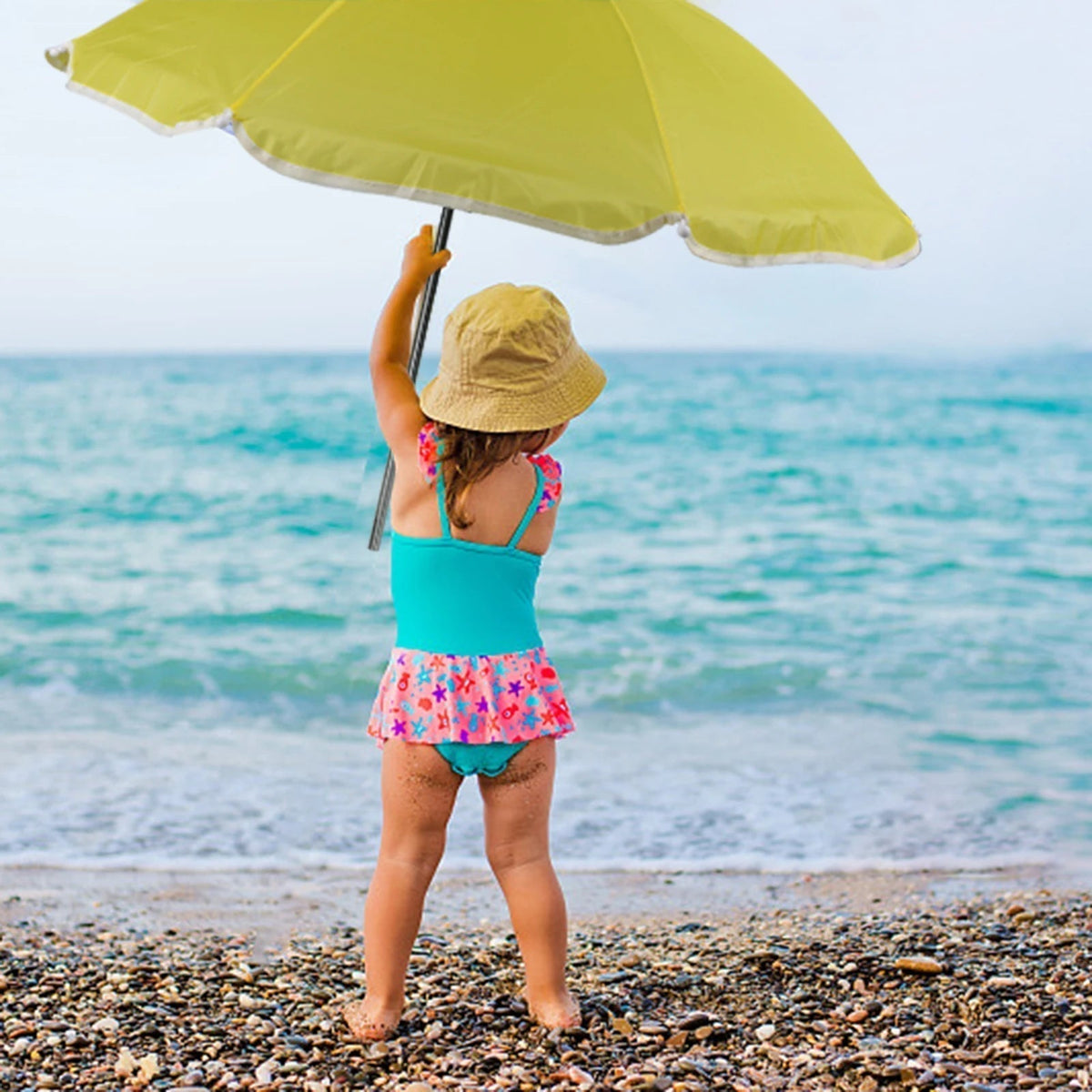 Foldable Kids Chair with UV Protection Sun Canopy for Beach & Garden
