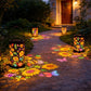 Solar Garden Lantern with Flower & Butterfly Shadow Projector