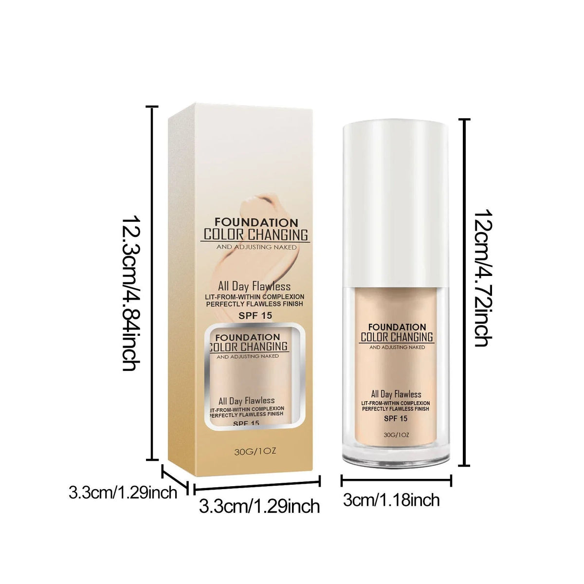 Color-Adapting Foundation with SPF15 for Natural Radiant Coverage