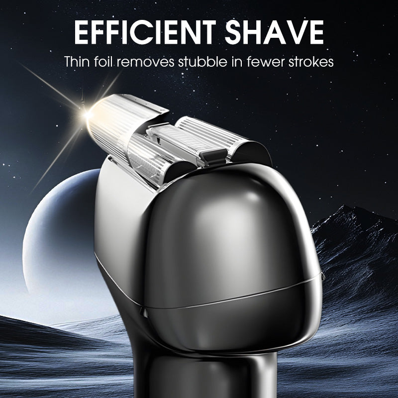 Waterproof Electric Razor with Triple-Foil System for Sensitive Skin