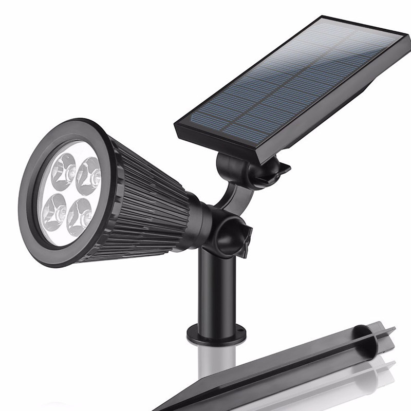 Solar-Powered LED Garden Spotlight with Automatic Dusk Sensor