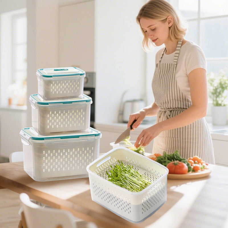 Airtight Food Storage Containers with Silicone Seal – Stackable Set