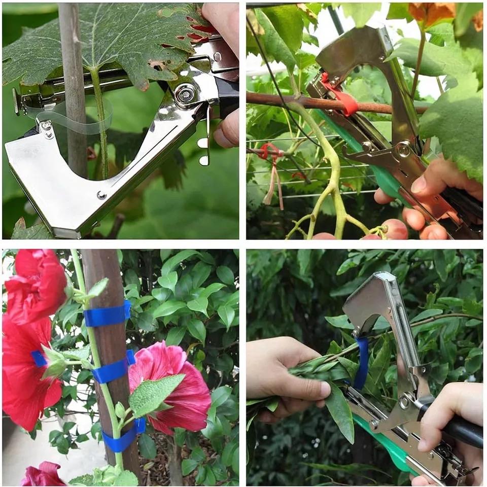 Plant Tying Device for Garden & Greenhouse – Fast Handheld Plant Tie Tool