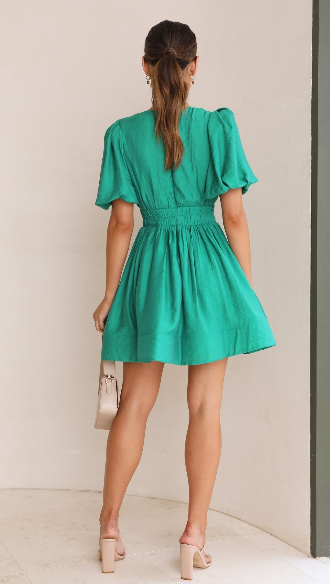 Spring Pleated Mini Dress