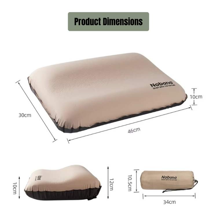 Inflatable Ergonomic Travel Neck Pillow with Dual-Valve System