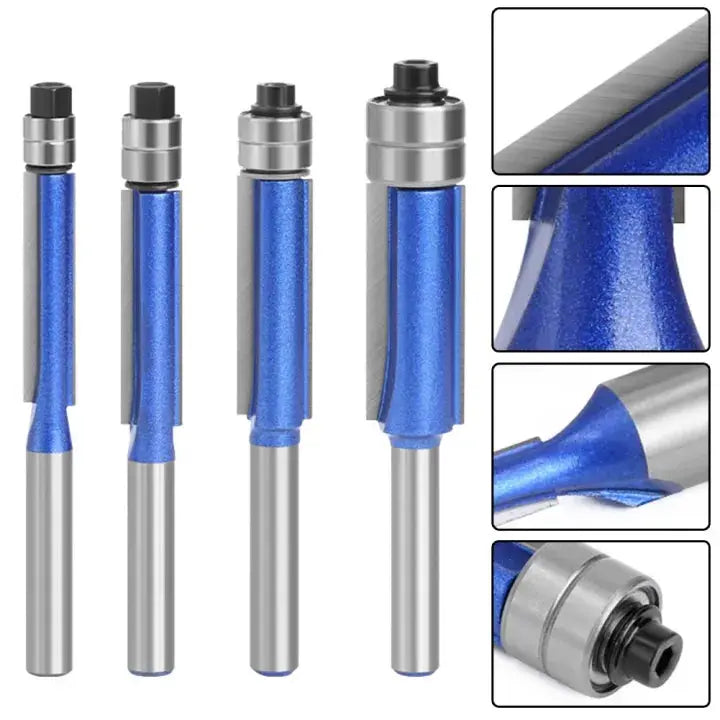 4-Piece Deburring and Polishing Tool Set for Metal, Wood & Plastic