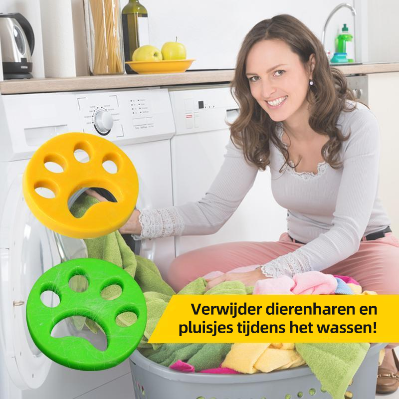 Reusable Silicone Pet Hair Remover for Washing Machine & Dryer (4 Pack)