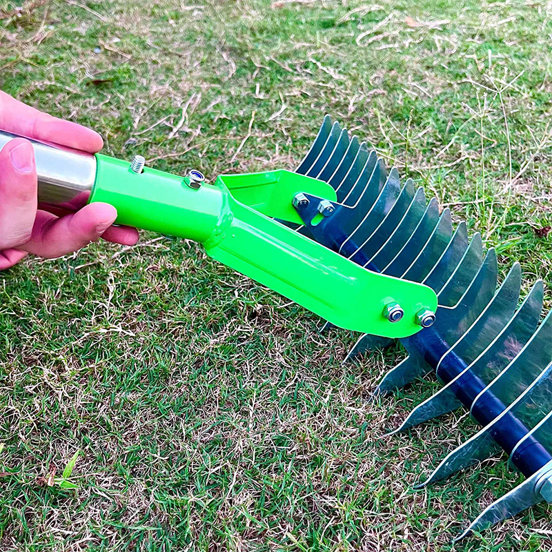 Manual Lawn Scarifier with Adjustable Telescopic Handle