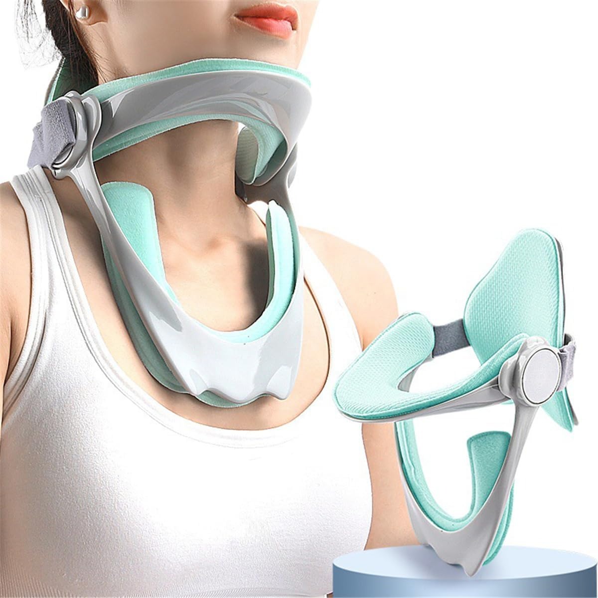 Ergonomic Cervical Traction Device – Adjustable Neck Stretcher for Home Use