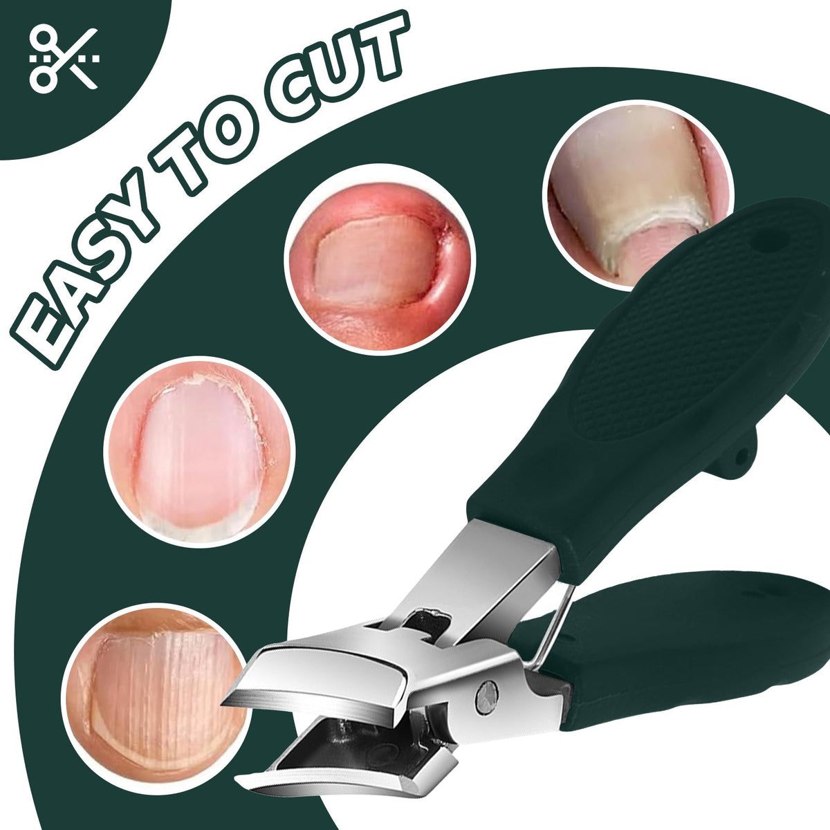 Stainless Steel Angled Nail Clipper Set with Splash Guard