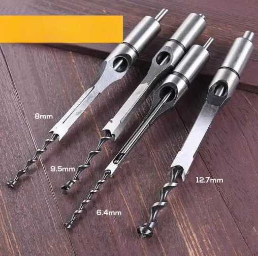 Square Hole Chisel Drill Bit for Woodworking – 6.4mm Mortising Bit
