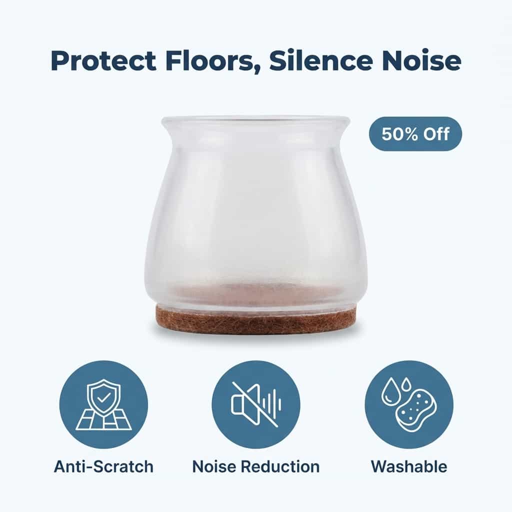 SlideSafe – Protects Your Home from Scratches and Unwanted Furniture Noises [8 + 8 Free]