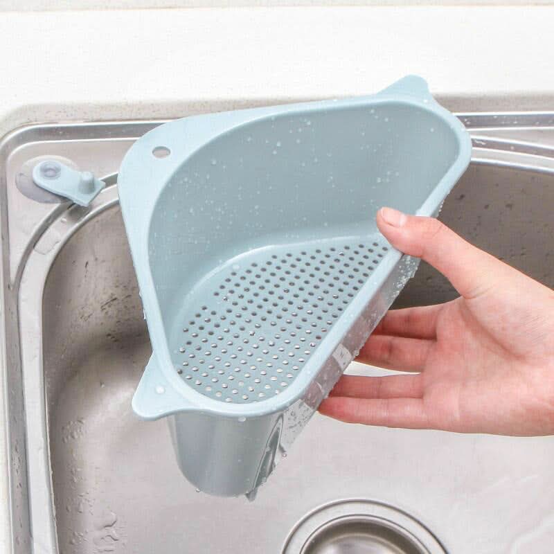 Triangular sink organizer for kitchen sink – space-saving