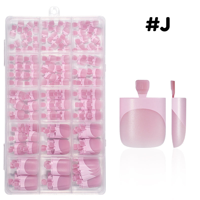 Reusable Press-On Toenails with Gel Base for At-Home Pedicure