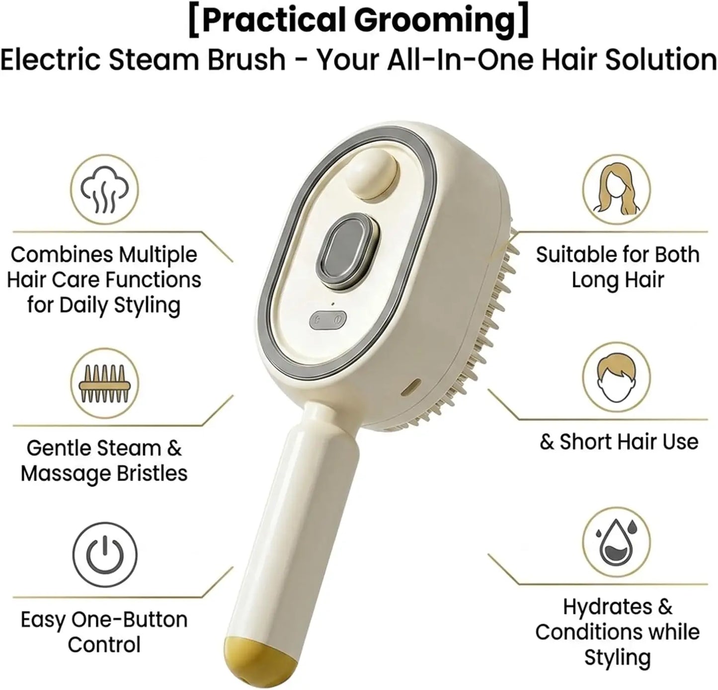 MistBrush – Gentle Detangling with Spray Function for Well-Groomed Hair [50% Off]