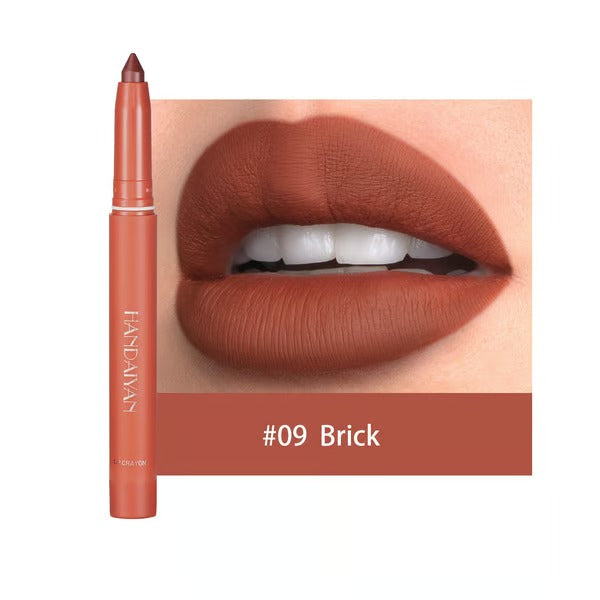 Hydrating Matte Lip Liner Pencil with Twist-Up Tip – Long-Lasting 2-in-1