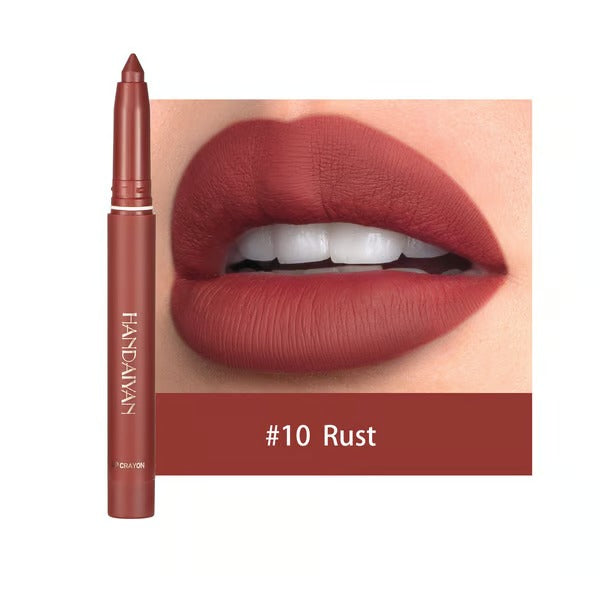 Hydrating Matte Lip Liner Pencil with Twist-Up Tip – Long-Lasting 2-in-1