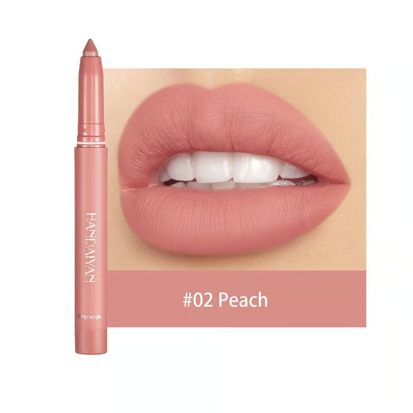 Hydrating Matte Lip Liner Pencil with Twist-Up Tip – Long-Lasting 2-in-1