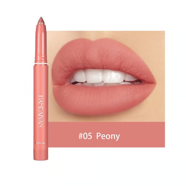 Hydrating Matte Lip Liner Pencil with Twist-Up Tip – Long-Lasting 2-in-1