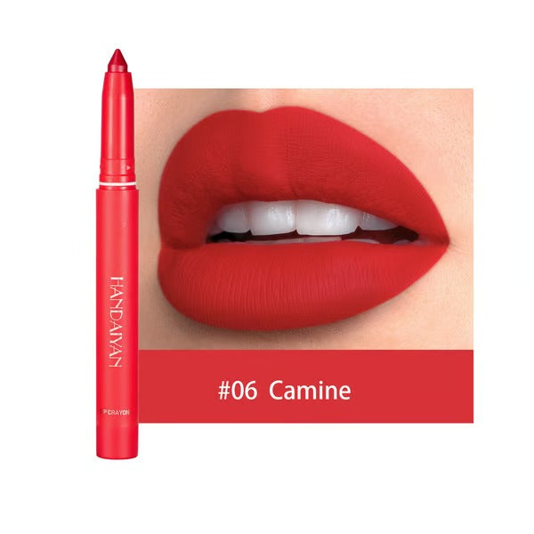 Hydrating Matte Lip Liner Pencil with Twist-Up Tip – Long-Lasting 2-in-1