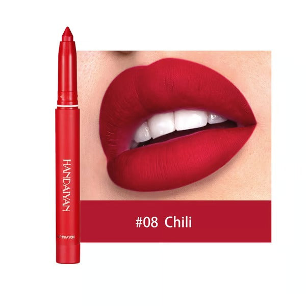 Hydrating Matte Lip Liner Pencil with Twist-Up Tip – Long-Lasting 2-in-1