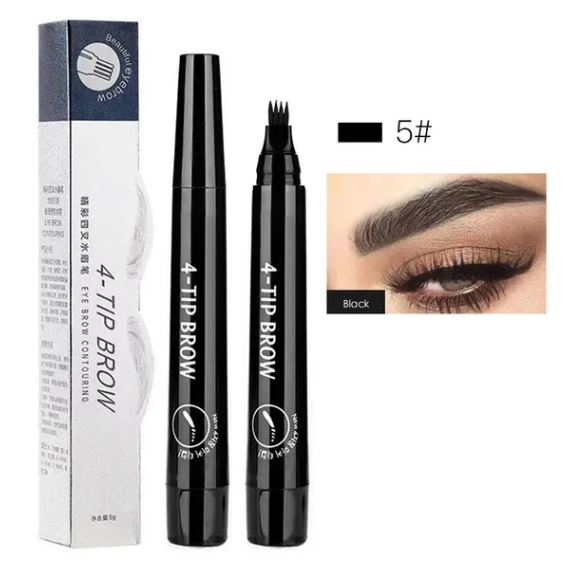 4-Tip Eyebrow Pencil for Natural Hair-Like Strokes – Waterproof