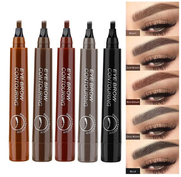 4-Tip Eyebrow Pencil for Natural Hair-Like Strokes – Waterproof