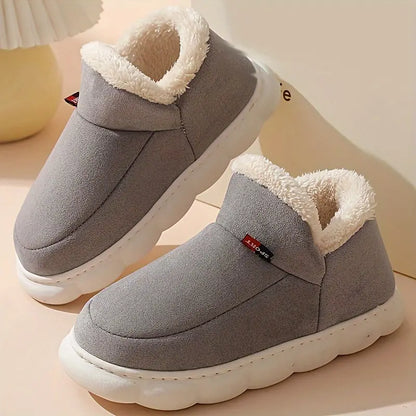 Warm Slippers with Fur Lining Non-Slip Slippers Women Winter