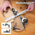 Adjustable Angle Ruler Set with Scribing Pin for Woodworking & Metalworking