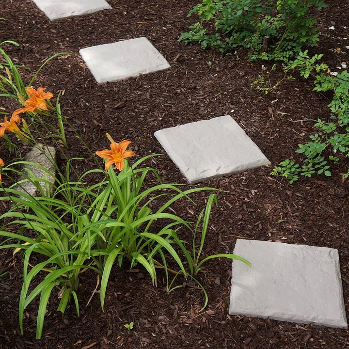 Non-Slip Outdoor Pathway Tiles with Ground Spikes for Secure Grip