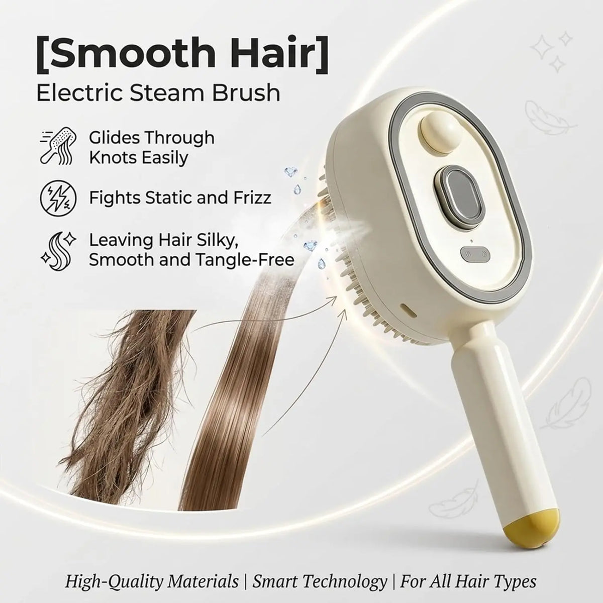 Electric Detangling Brush with Spray Function for All Hair Types