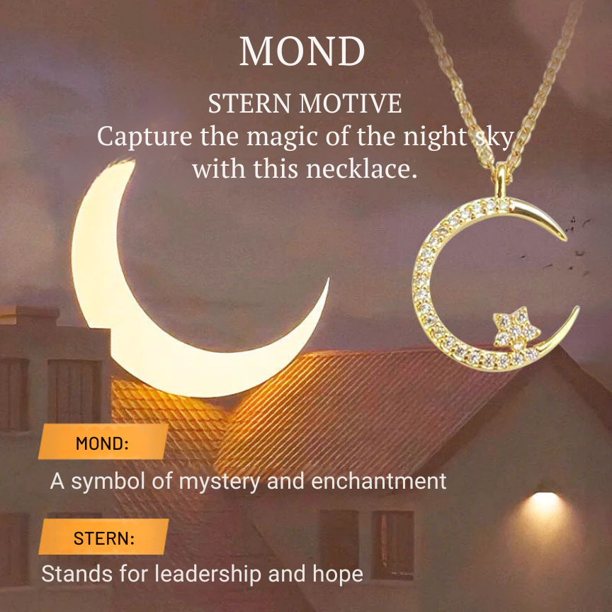 Elegant Moon and Stars Jewellery with Sparkling Light Effect