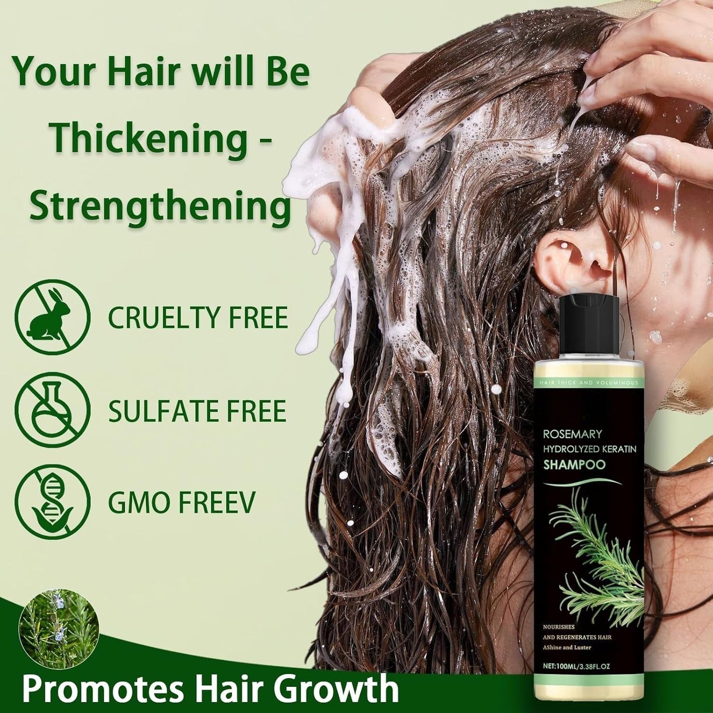 KeraBloom – Hair Serum for Stronger, Thicker Hair [1 + 1 Free]