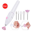 Electric Nail File Kit with 5 Attachments – Portable Manicure & Pedicure Set