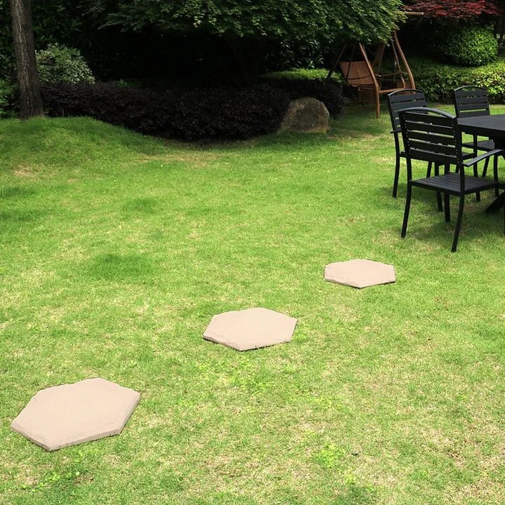 Non-Slip Outdoor Pathway Tiles with Ground Spikes for Secure Grip