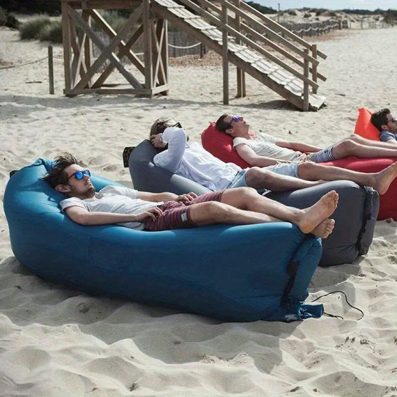 Inflatable Outdoor Lounger with Air-Catch System – No Pump Needed