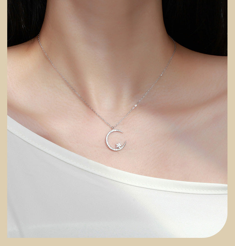 Elegant Moon and Stars Jewellery with Sparkling Light Effect