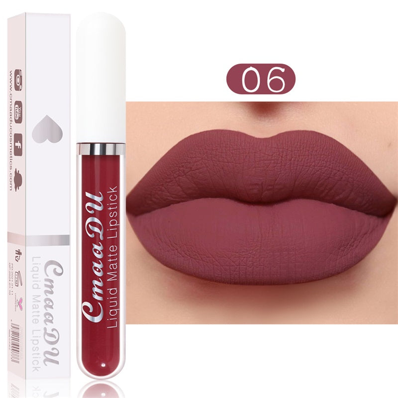 Long-Lasting Matte Lipstick Set – 18 Waterproof Shades with Vitamin E