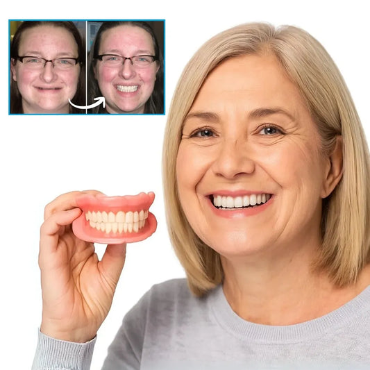 SmileForge™ – Complete Denture Set for Naturally Looking & Fitting Teeth Everyday Comfort [50% Off]