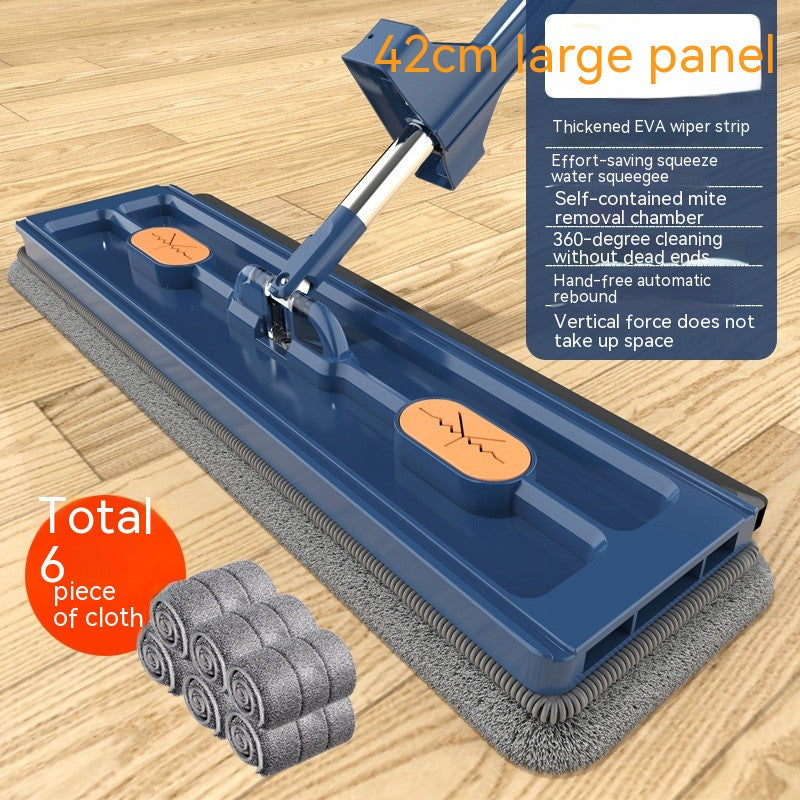 Self-Wringing Flat Mop with Squeeze Function for Easy Floor Cleaning