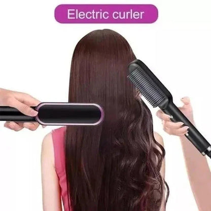 Hair Styling Comb Fast Frizz-Free Styling | Ionic Anti-Scald Technology | QuickGlam