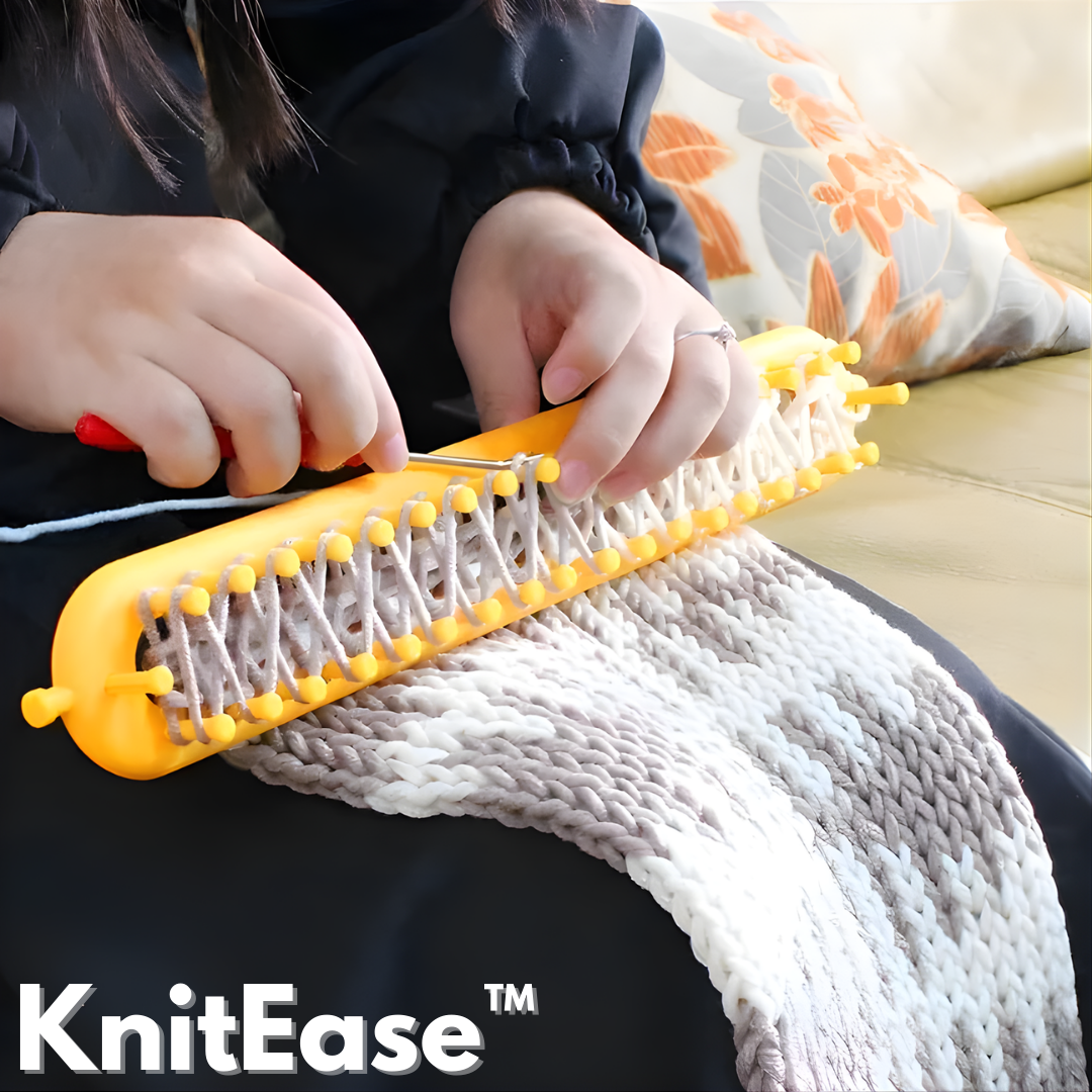 KnitEase– Loom Knitting Set for Creative and Easy Knitting Projects at Home [50% Off]
