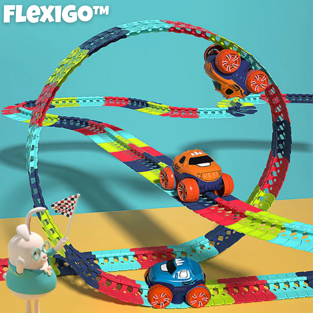 Flexible Race Track Construction Set for Kids – Bendable Track Pieces