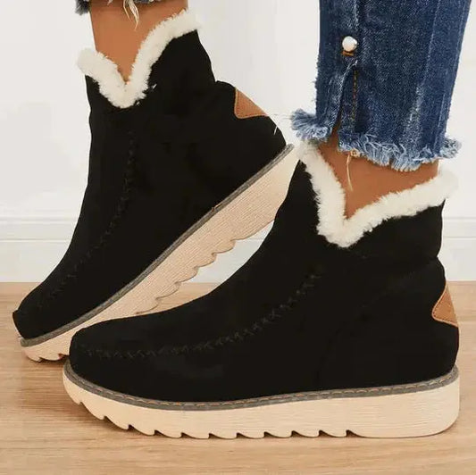 Women’s Comfortable Slip-On Boots with Warm Lining Winter