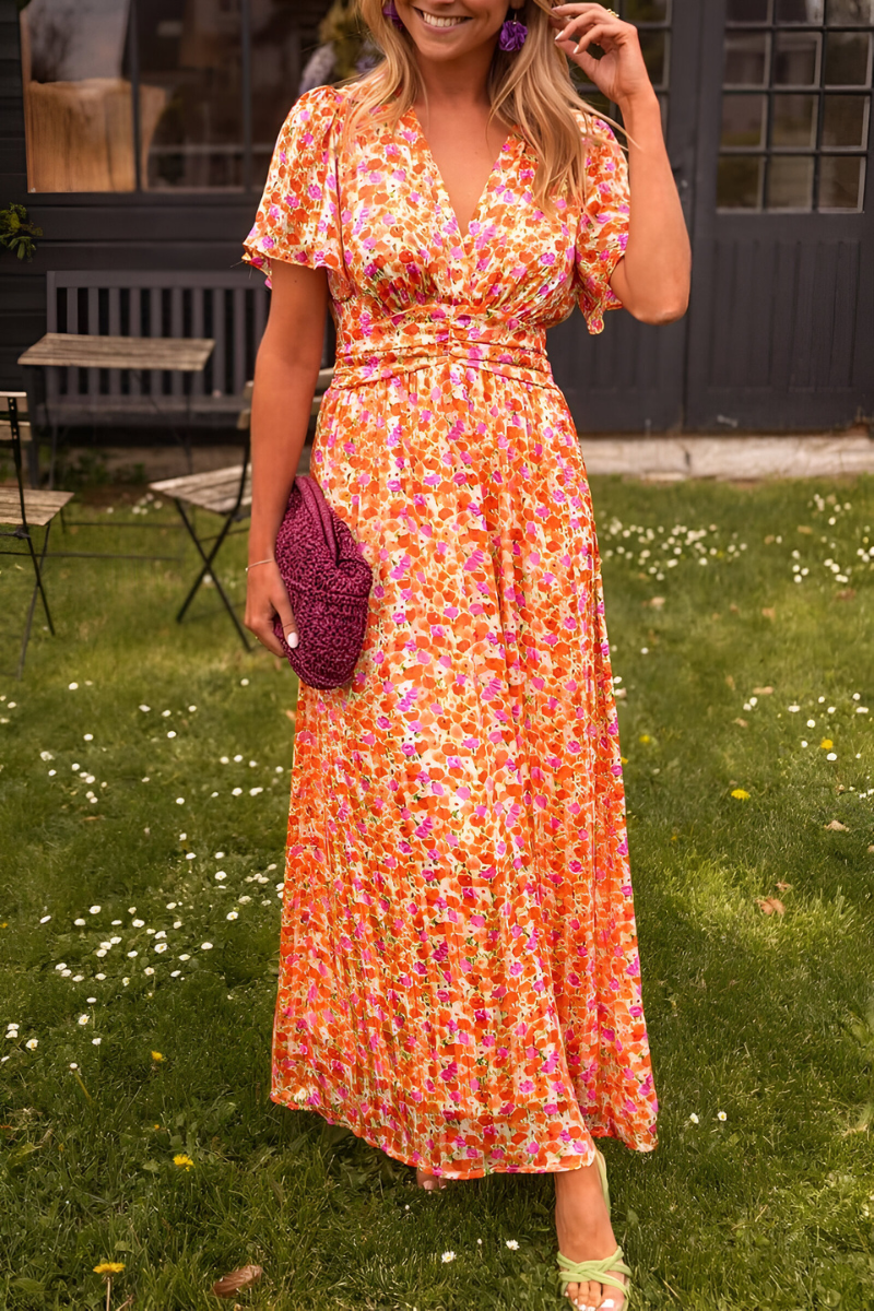Floral Wrap Maxi Dress