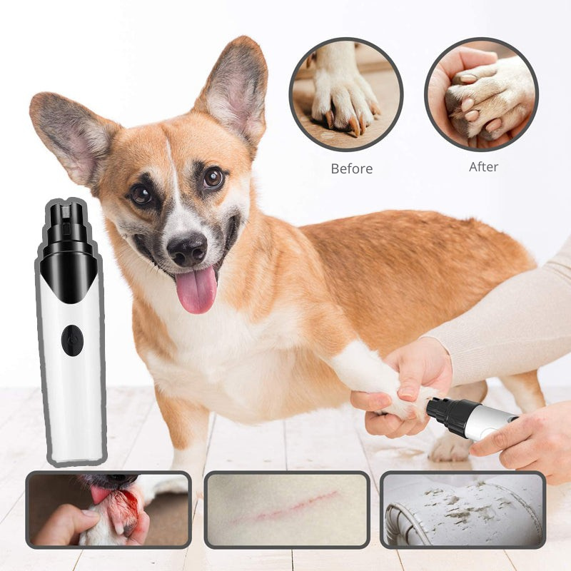 Electric Pet Nail Grinder for Dogs & Cats – Quiet & Safe